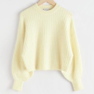 & Other Stories Alpaca Blend Knit Sweater -Yellow